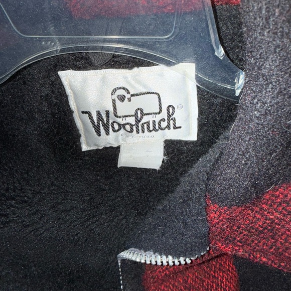 Vintage Woolrich Buffalo Plaid Wool Coat Jacket Black Red Insulated adult sm/md - Picture 2 of 5